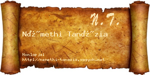 Némethi Tanázia névjegykártya